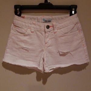 Old Navy white jean shorts - girls size 8